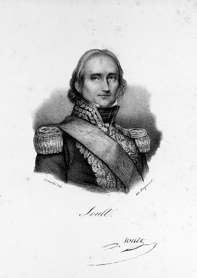 Portrét Jana z Boha Nicolase Soulta, vévody z Dalmácie. Géneral pak Maréchal de France (1769 - 1851), rytina 19. stol. od Unknown artist