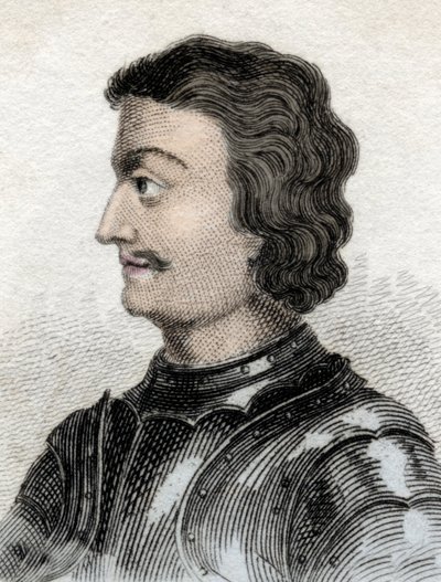 Portrét Jana Skotského nebo Jana z Balliolu (asi 1248-asi 1315), skotského krále. Rytina 19. století. od Unknown artist