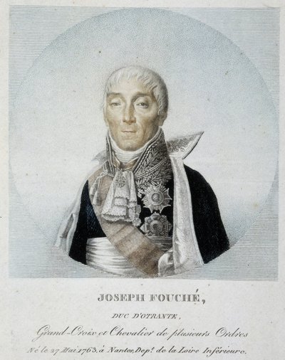 Portrét Josepha Fouchého, vévody z Otranta, velkokříže a rytíře několika řádů od Unknown artist