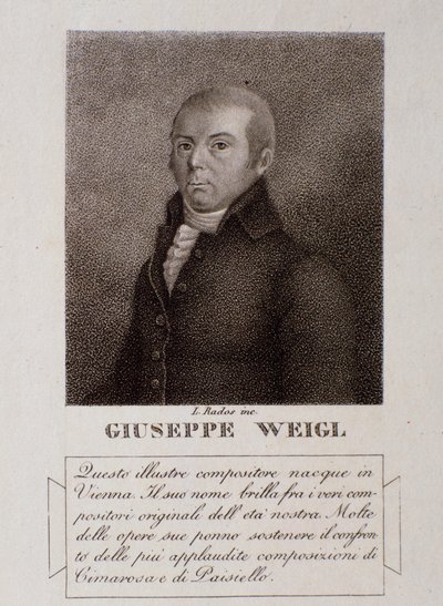 Portrét Josepha Weigla (rytina od Unknown artist