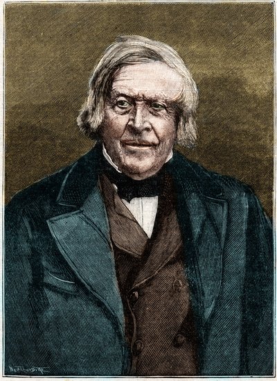 Portrét Julese Micheleta, francouzského historika a spisovatele (1798 - 1874). od Unknown artist