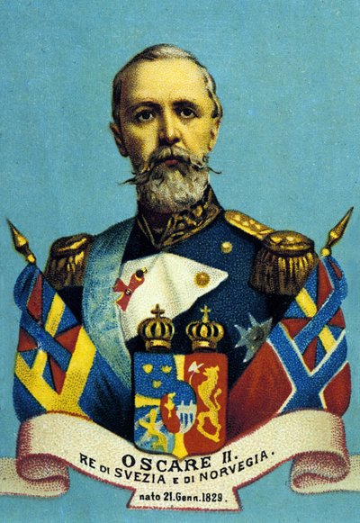 Portrét krále Oscara II. král Švédska a Norska. 1829-1907. od Unknown artist