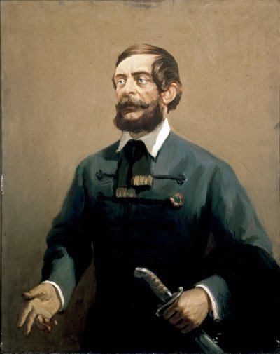 Portrét Lajose Kossutha, maďarského státníka a revolucionáře, cca 1870 (obraz) od Unknown Artist