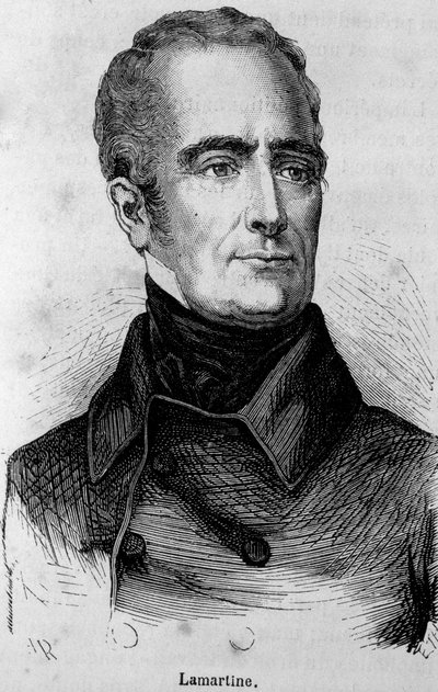 Portrét Lamartine, francouzský básník (1790 - 1869) od Unknown artist