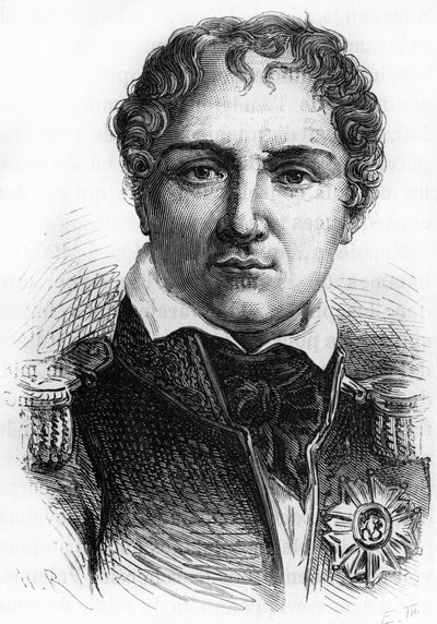 Portrét Laurenta Gouviona Saint Cyr (1764 - 1830). Rytina konce 19. století v „Histoire de France““ od H. Martina. od Unknown artist