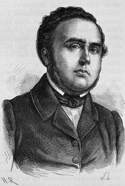 Portrét Ledru-Rollina (1807 - 1874). Rytina konce 19. století v „Histoire de France““ od H. Martina. od Unknown artist
