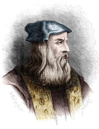 Portrét Leonarda de Vinci (Leonardo da Vinci) (1452-1519), italský malíř. od Unknown artist