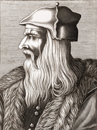 Portrét Leonarda da Vinci (Leonardo da Vinci) (1452 - 1519). od Unknown artist