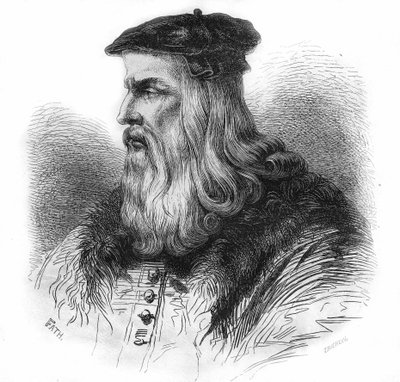 Portrét Leonarda da Vinci (Leonardo da Vinci) (1452 - 1519). od Unknown artist