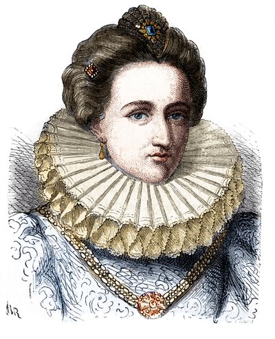 Portrét Leonory Dori (nebo Dosi) zvané Galigai, marechale z Anchor (1568-1617). Nosí jahodový límec – v „“ Histoire de France populaire““ od Henriho Martina od Unknown artist