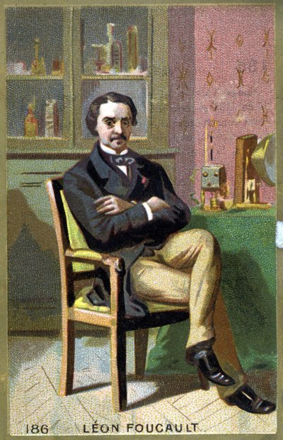 Portrét Léona Foucaulta (1819 - 1868) v jeho kanceláři. od Unknown artist