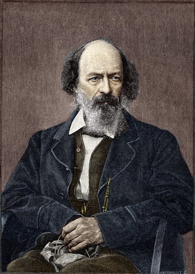 Portrét lorda Alfreda Tennysona, anglického básníka a dramatika (1809 až 1892). od Unknown artist
