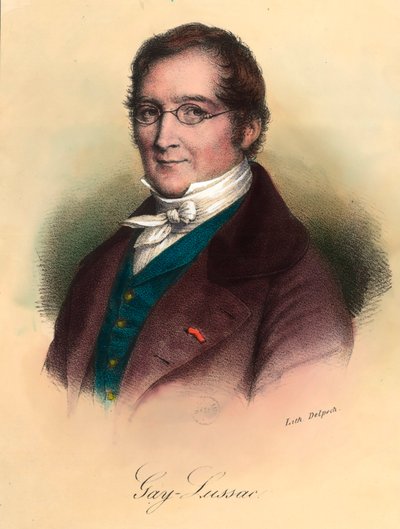 Portrét Louis-Joseph Gay-Lussac (Louis Joseph Gay Lussac) (1778 - 1850), francouzský chemik a fyzik. Rytina 19. století. Soukromá sbírka. od Unknown artist