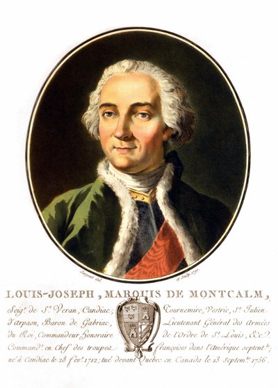 Portrét Louise-Josepha, markýze z Montcalmu ze Saint-Véran (1712-1759). Francouzský generál zemřel ve snaze bránit Quebec proti Angličanům. Rytina 19. století. od Unknown artist