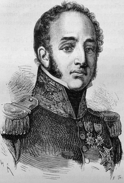 Portrét Louise Gabriela (Louis-Gabriel) Sucheta (1770-1826). Rytina konce 19. století v „Histoire de France““ od H. Martina. od Unknown artist
