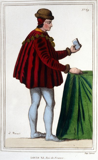Portrét Ludvíka XI. (1423 - 1483), krále Francie. od Unknown artist