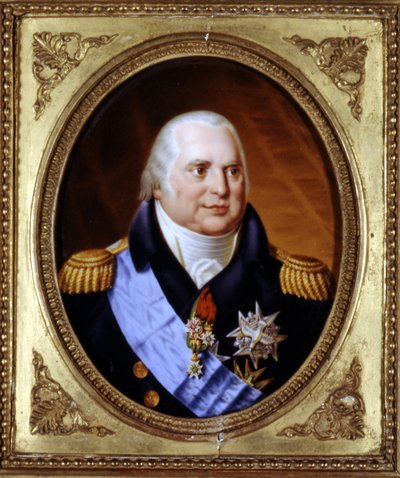 Portrét Ludvíka XVIII. (1755 - 1824). Malování. Soukromá sb. od Unknown artist