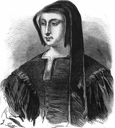 Portrét Louise de Savoie (1476-1531), regentky Francie, manželky Charlese de Valois, vévody z Angoulême a matky Františka I. Rytina z 19. století. od Unknown artist