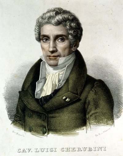 Portrét Luigiho Cherubiniho (1760-1842), italského skladatele. od Unknown artist
