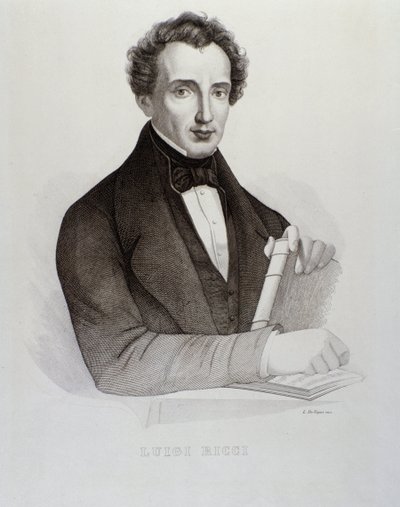 Portrét Luigiho Ricciho (rytina od Unknown artist