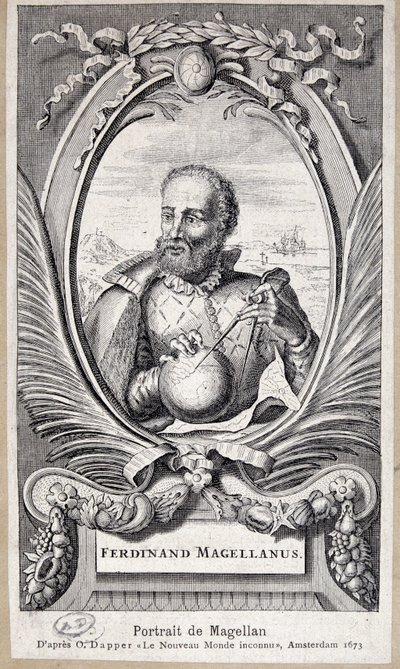 Portrét Magellan od Unknown artist