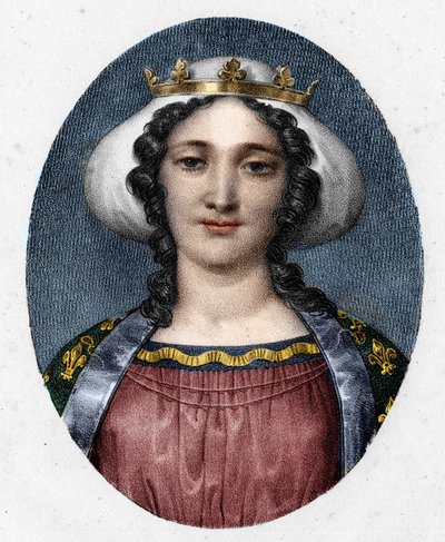 Portrét Marguerite de Provence (1221 - 1295), královny Francie. od Unknown artist