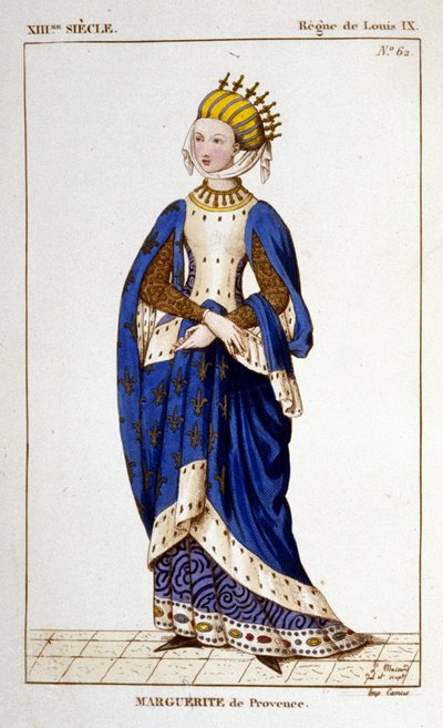 Portrét Marguerite de Provence (1221 - 1295), královny Francie. od Unknown artist