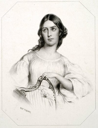 Portrét Marie Garcíi zvané Malibran (1808-1836), mezzosopranistky. od Unknown Artist