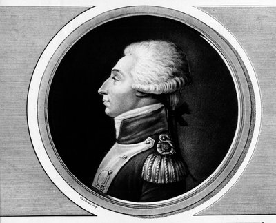 Portrét Marie Gilbert Mottier, markýze de La Fayette ((Lafayette od Unknown artist