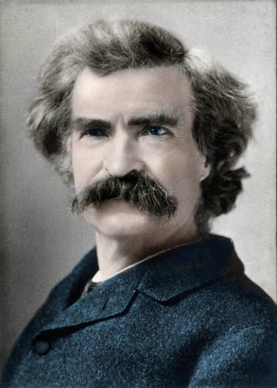 Portrét Marka Twaina (Samuel Langhorne Clemens) (1835-1910) americký autor od Unknown artist