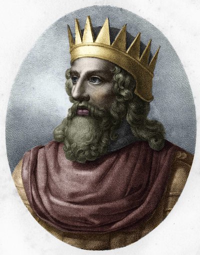 Portrait of Merovech (v. 448-v. 458). od Unknown artist