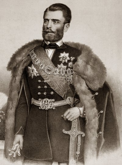 Portrét Michela III Obrenoviče 1823-1868 Princ Srbska - Mihailo Obrenovic III Princ Srbska od Unknown artist