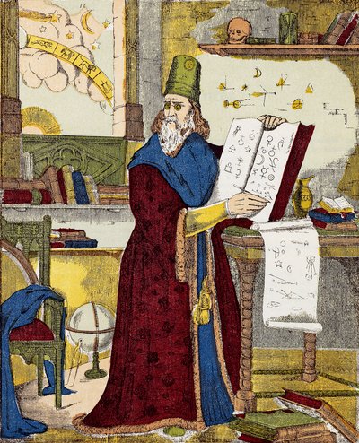 Portrét Michela de Notre Dame (Nostradamus) Francouzský astrolog - Portrét Nostradama, Michel de Notre Dame (1503-1566) Francouzský astrolog a lékař - Rytina od Unknown artist
