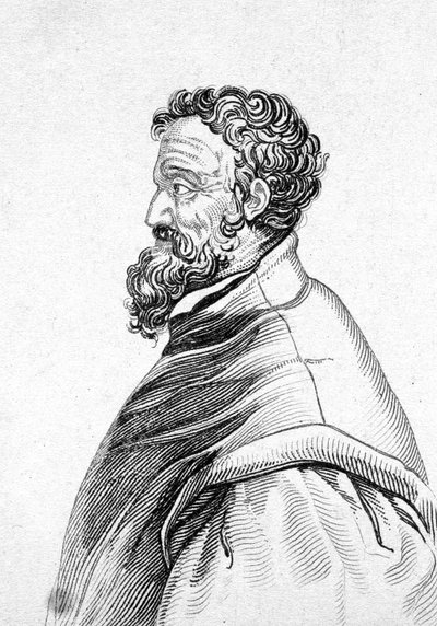 Portrét Michelangela Buonarroti dit Michel Ange (Michelangelo nebo Michelangelo od Unknown artist