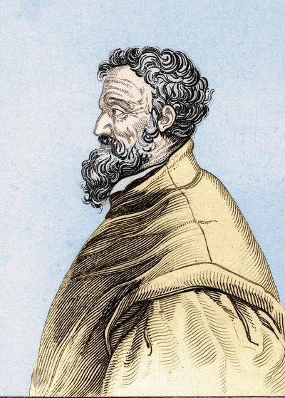 Portrét Michelangela Buonarroti dit Michelangelo (Michelangelo nebo Michel Ange od Unknown artist