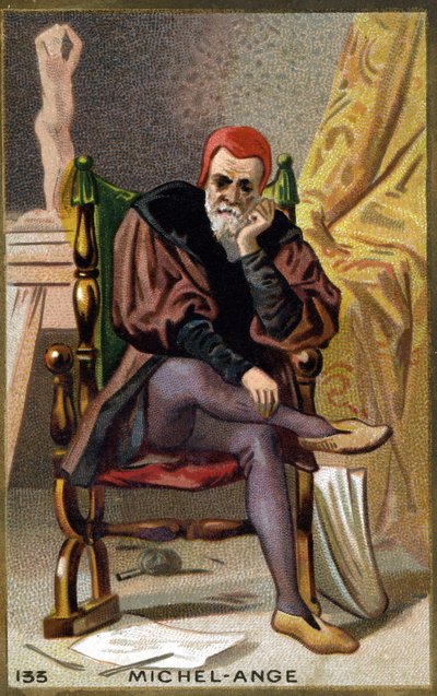 Portrét Michelangela Buonarroti dit Michelangelo (Michelangelo nebo Michel Ange od Unknown artist