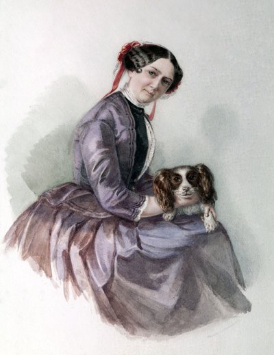 Portrét Minny Wagnerové, manželky Richarda Wagnera, Wagnerovo muzeum Bayreuth. od Unknown artist