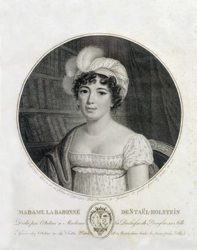 Portrét Madame de Staël - rytina od Unknown artist
