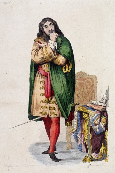 Portrét Molièra - v “”Le Plutarque francais”” ed. Mennechet, sv. 5 od Unknown artist