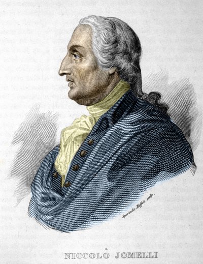 Portrét Niccola JOMDELLIHO italský skladatel 10. září 1714 (Aversa) - 25. srpna 1774 (Neapol) rytina 19. stol. od Unknown artist