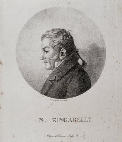 Portrét Nicoly Antonia Zingarelliho (rytina od Unknown artist