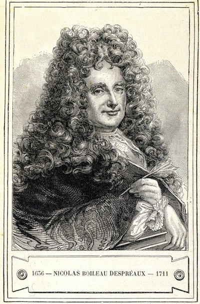 Portrét Nicolase Boileau Despreaux (Boileau-Despreaux) (1636 - 1711), rytina 19. stol. od Unknown artist