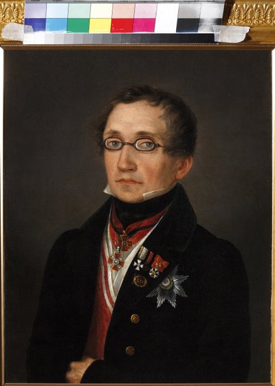 Portrét Nikolaje Fjodoroviče Smirnoye (1790-1851), Anonym. Olej na plátně, počátek 20. let 19. století, Státní muzeum A.S. Puškin, Moskva od Unknown artist