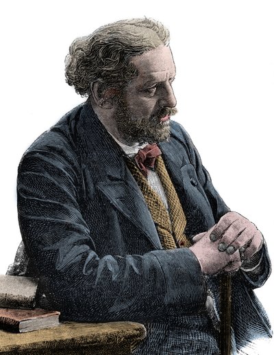 Portrét Paula Julese Barbiera (1825-1901), francouzského spisovatele od Unknown artist