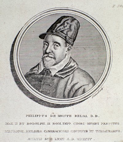 Portrét Philippe de Monte (rytina od Unknown artist