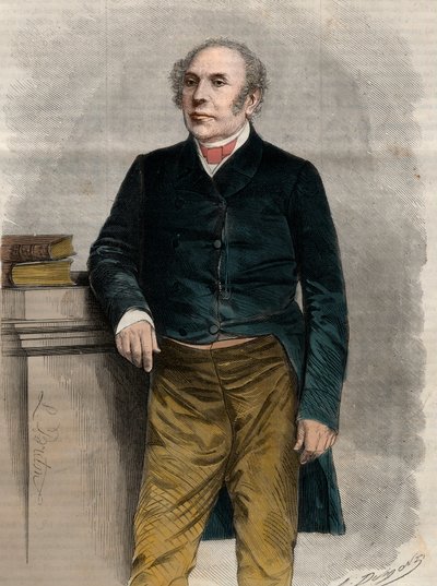 Portrét Pierre Antoine (Pierre-Antoine) Berryer (1790-1868) (Berryer Jr.), francouzský právník a politik. Rytina v „The Universe Ilustrious“ od Unknown artist