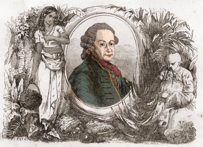 Portrét Pierra Poivreho (1719-1786), francouzského koloniálního správce a agronoma. od Unknown artist