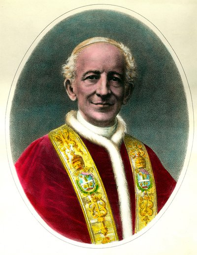 Portrét papeže Lva XIII (Leone XIII) zvoleného v roce 1878 a zemřel v roce 1903. od Unknown artist