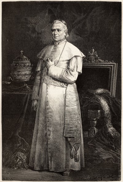 Portrét papeže Pia IX. (Giovanni Maria Mastai Ferretti od Unknown artist