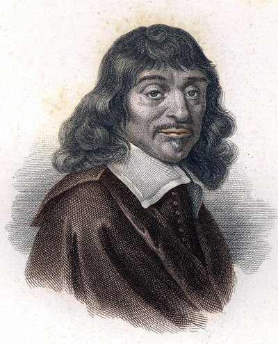 Portrét René Descartese, grav. 19. století. od Unknown artist